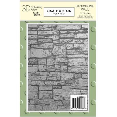 Lisa Horton Crafts 3D Embossing Folder - Sandstone Wall